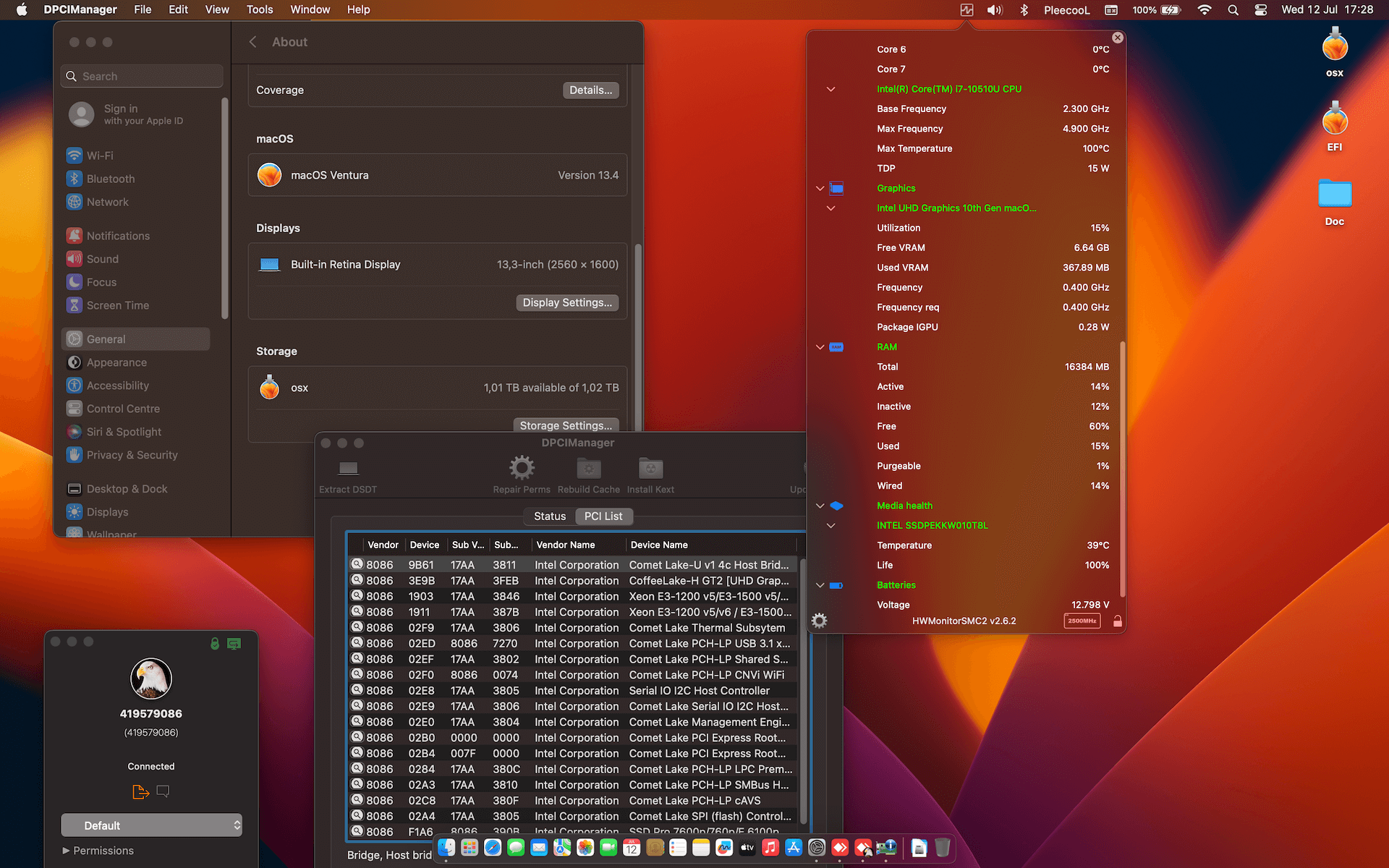 Lenovo Ideapad S540 13IML 2nd [Intel UHD 10Th Gen + I2C]   OpenCore 1